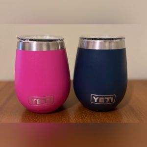 YETI Rambler 10 oz Wine Tumbler (Set of 2) in Prickly Pear and Navy